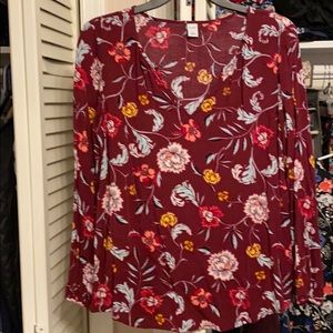 Flowered Fall Shirt Old Navy